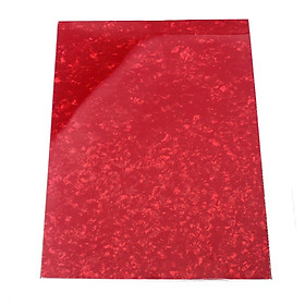 Durable DIY 3-Ply PVC Red Pearl Guitar Bass Pickguard Blank Material Scratch Plate Sheet