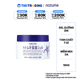 Gel dưỡng ẩm chiết xuất hạt ý dĩ NATURIE làm dịu da & cấp nước tức thì (180g/hũ)