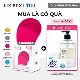 Máy Rửa Mặt Halio Facial Cleansing & Massaging Device Sóng Âm Dành Cho Mọi Loại Da - Hồng Đậm