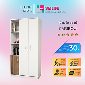 Mua Tủ áo gỗ công nghiệp đẹp chất lượng cao SMLIFE Caribou