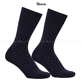 Tất Giày Tây Nam Cao Cấp Họa Tiết Chấm Bi, Vớ Nam Cổ Cao Chất Liệu Cotton Hút Ẩm Thoáng Khí - GOM-CHAMBI-1DOI - XANH BI LAM
