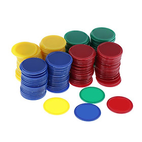 160 Miếng Quầy Tính Chip Nhựa Dấu 36 Mm Hỗn Hợp Màu Sắc Cho Lô Tô Chip Game Cóc Với Hộp Lưu Trữ
