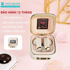 Tai nghe không dây Rock Retro Style True Wireless Stereo Bluetooth Rockspace nghe nhạc liên tục 12h Hàng chính hãng