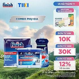 Combo phụ gia: Nước làm bóng 500ml + Dung dịch vệ sinh máy 250ml + Muối rửa chén bát 1kg