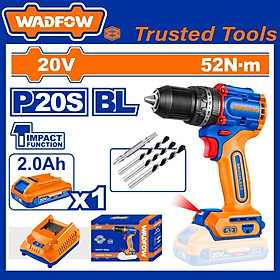 Mua MÁY KHOAN BÚA NHỎ GỌN KHÔNG CHỔI THAN DÙNG PIN 20V-52NM WADFOW WCDP5282 - HÀNG CHÍNH HÃNG