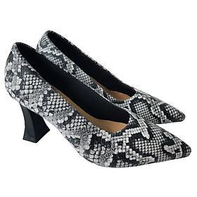 Giày Cao Gót BIGGBEN Da Bò Vân Da Trăn Cao 6 Phân SDCG105