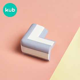 Mút Cao Su Dán, Bọc Cạnh, Góc Bàn An Toàn Cho Bé - KUB - Bộ 4 Bọc Góc - New Gray