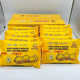 Mua Hộp 10 GÓI KHĂN GIẤY ƯỚT VỊT VÀNG G DUCK Hộp Giấy Baby Care