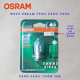 Hình ảnh Bóng đèn HALOGEN OSRAM T19 - Tăng sáng vàng nắng nhạt 35W Dùng Cho Xe Dream, Wave, Wave 100, Future Tăng Sáng Phá Sương
