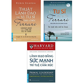 Hình ảnh Combo 3 cuốn sách: Lãnh Đạo Bằng Sức Mạnh Trí Tuệ Cảm Xúc + Thuật Lãnh Đạo Từ Vị Tu Sĩ Bán Chiếc Ferrari + Vị Tu Sĩ Bán Chiếc Ferrari