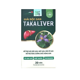 Viên Uống Hỗ Trợ Giải Độc Gan TAKA LIVER (30 Viên)- Giảm Triệu Chứng Mề Đay, Mẫn Ngứa, Mệt Mõi Chán Ăn Chức Năng Gan Kém