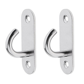 2pcs M8 Wall Mount Hook Stainless  Eye Plate for  Boat