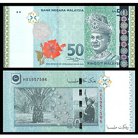 Mua Tiền Malaysia 50 Ringgit sưu tầm  kèm phơi nilong bảo quản