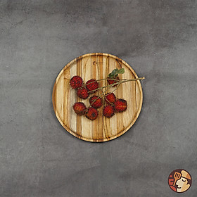 Mua Khay gỗ Teak Chef Studio cao cấp hình tròn nhiều kích cỡ  dày 2 cm dùng decor  trang trí đồ ăn
