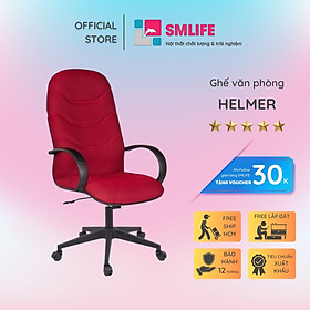 Ghế văn phòng chân xoay lưng cao bọc vải SMLIFE Helmer