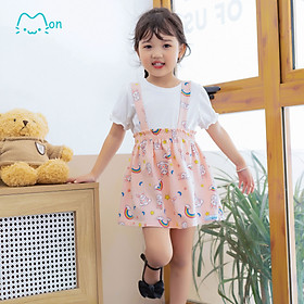 Chân váy bé gái 2,3,4,5,6,7,8,9,10 tuổi chất cotton họa tiết xinh xắn, phù hợp đi chơi, đi học MonBabies MCV2241