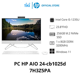 Mua Máy tính để bàn HP AIO 24-cb1025d 7H3Z5PA (Intel Core i5-1235U | 8 GB | 512 GB | Intel Iris Xe | 23.8 inch FHD | Win 11 | Trắng - Hàng Chính Hãng