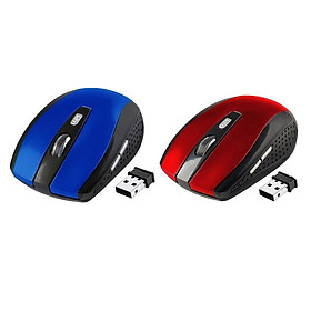 2.4GHz 1800DPI USB 2.0 Wireless Optical Gaming Mouse Mice Red+Blue