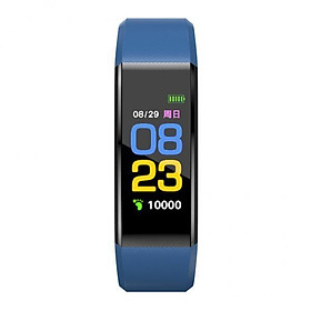 2X  IP67 Smart Band Wristband Passometer Heartrate-Monitor Fashion Blue