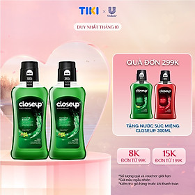 Combo 2 nước súc miệng CloseUp Nature Boost 500mlx2