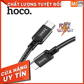 Mua Cáp sạc Hoco X14 PD 60W Type-C to Type-C  sạc nhanh 3.0A  truyền dữ liệu  dây bọc dù chống đứt  gãy gập. dài 1m