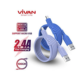 Mua Cáp Sạc Nhanh Micro VIVAN VSM100 2.4A -Tương Thích Với Các Thiết Bị Android - Hàng Chính Hãng