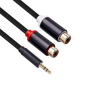 3.5mm to 2 RCA Stereo Audio Cable Plug and Play Jack Adapter for Soundbar Home Theater