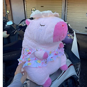 Thú nhồi bông Capybara đi biển ngộ nghĩnh - Size 35cm đến 45cm - Quà tặng gấu bông chuột lang đeo phao vịt cute