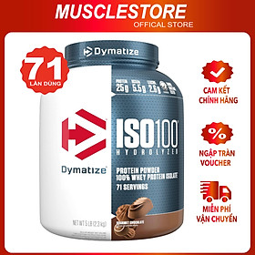 Dymatize ISO100 HYDROLYZED 5LBS (76 Lần Dùng) | Bổ Sung Whey Protein Isolate & Hydrolyzed, Hỗ Trợ Phục Hồi, Xây Dựng Cơ