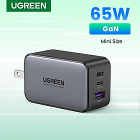 GaN UGREEN Cốc sạc nhanh GaN 100W USB-C USB-A thích hợp cho iPhone 11 12 13 14ProMax/ Xiaomi 13/ iPad Gen 9/ Samsung S23 hàng chính hãng