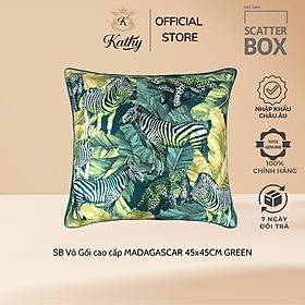 Mua SCATTER BOX Vỏ Gối cao cấp nhập khẩu Ireland Anh Quốc MADAGASCAR màu GREEN kích thước 45x45CM Phong cách hiện đại