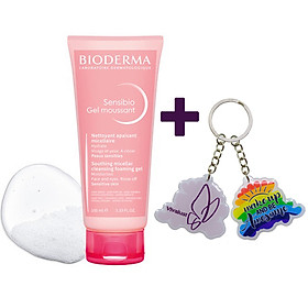 Gel Rửa Mặt Dành Cho Da Nhạy Cảm BIODERMA Sensibio Gel Moussant 100ml + Tặng Móc Khóa