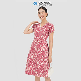 Đầm nữ GUMAC DC07016 dáng suông đăng ten đắp chéo