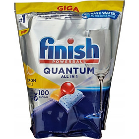 Viên rửa bát Finish Quantum All in one 100 viên- ĐỨC (Dùng cho máy rửa bát)