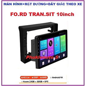 Bộ đầu dvd androi xe hơi - Màn hình Androi 10inch lắp sim 4G-phát wifi hoặc kết nối wifi cho ô tô bộ nhớ ram2G-rom32G, có Tiếng Việt,Tích hợp GPS chỉ đường, camera lùi,Phụ tùng xe hơi có MẶT DƯỠNG và dây giắc theo xe.