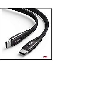 Mua Ugreen 10969 2M 60W màu đen cáp USB type C dẹp mạ nickel chống nhiễu US331 10969 Hàng Chính hãng
