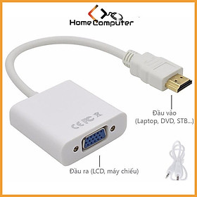 Cáp Chuyển Đổi HDMI Ra VGA-AV. Hdmi To Vga Có Âm Thanh, Hàng Chất Lượng - Âm Thanh Chân Thực, Hình Ảnh Sắc Nét