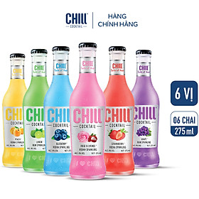 Thùng 6 chai Chill Cocktail Original mix vị 275ml chai