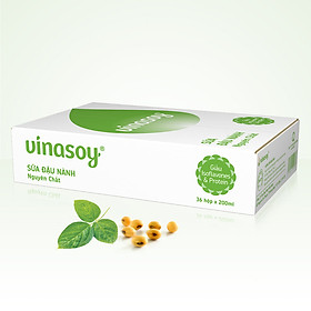 Thùng Sữa đậu nành Vinasoy nguyên chất (200ml x 36 Hộp)