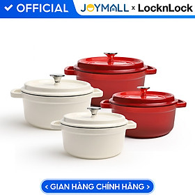 Mua Nồi gang nguyên khối LocknLock Iron Casserole CIC2205RED  Hàng chính hãng  tráng men  dùng được bếp từ - JoyMall