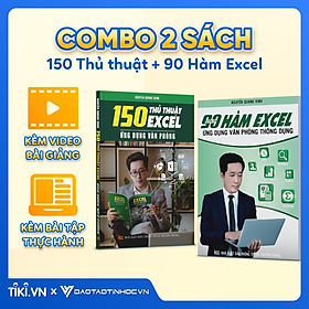 Combo 2 sách 150 Thủ Thuật Excel và 90 Hàm Excel ĐÀO TẠO TIN HỌC Chuyên Ứng Dụng Văn Phòng