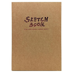 Hình ảnh Sổ Vẽ Khâu Gáy A4 80 Tờ Sketch Book - ZEN art 8720 - Màu Nâu