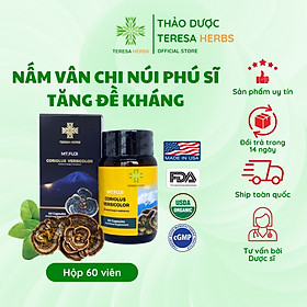 Viên Nấm Vân Chi núi Phú Sĩ TERESA HERBS giúp đào thải HPV, tăng đề kháng, ức chế tế bào ung thư, u nang, u xơ