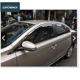 Bộ ốp nẹp viền chân kính + cong kính dành cho xe VIos 2019