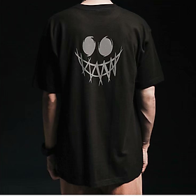 【M-5XL】Fashion Short sleeve T-shirt Men Printed Smiley Pattern student couple short T-shirt unisex T-shirt Summer new style Oversize couple wear