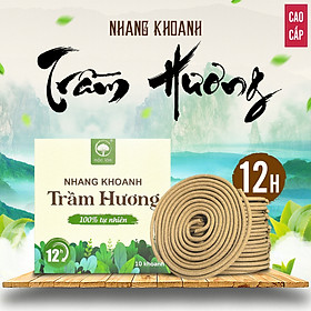 Mua Nhang Khoanh Trầm Hương 12 Giờ 10 Khoanh MỘC LÂM Nhang Trầm Vòng 100% Tự Nhiên