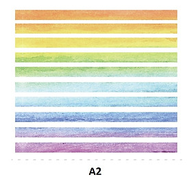 Lalunavn Set 10 cuộn băng dính washi nhiều màu sắc dùng trang trí scrapbook/album độc đáo