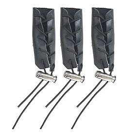 Cow Leather Archery 3 Finger Tabs For Recurve Bows Hunting Finger Protector