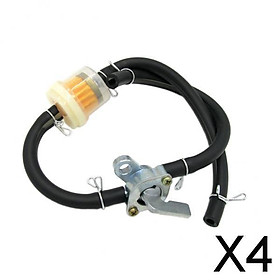 4xFuel Gas Filter Fuel Hose Line on Valve Switch for Motorcycle ATV