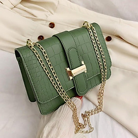 Bag Women's Shoulder Bag Stone Pattern Crossbody Women's Bag Summer New Embossed Small Solid Color Square Bag